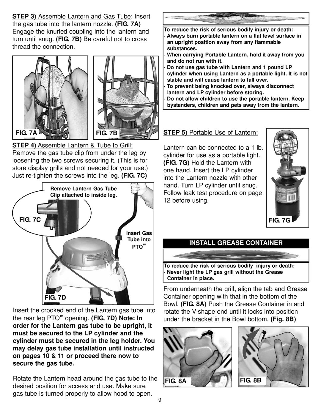 Meco 2410, 2400, 2420, 2440, 2430 owner manual Install Grease Container 