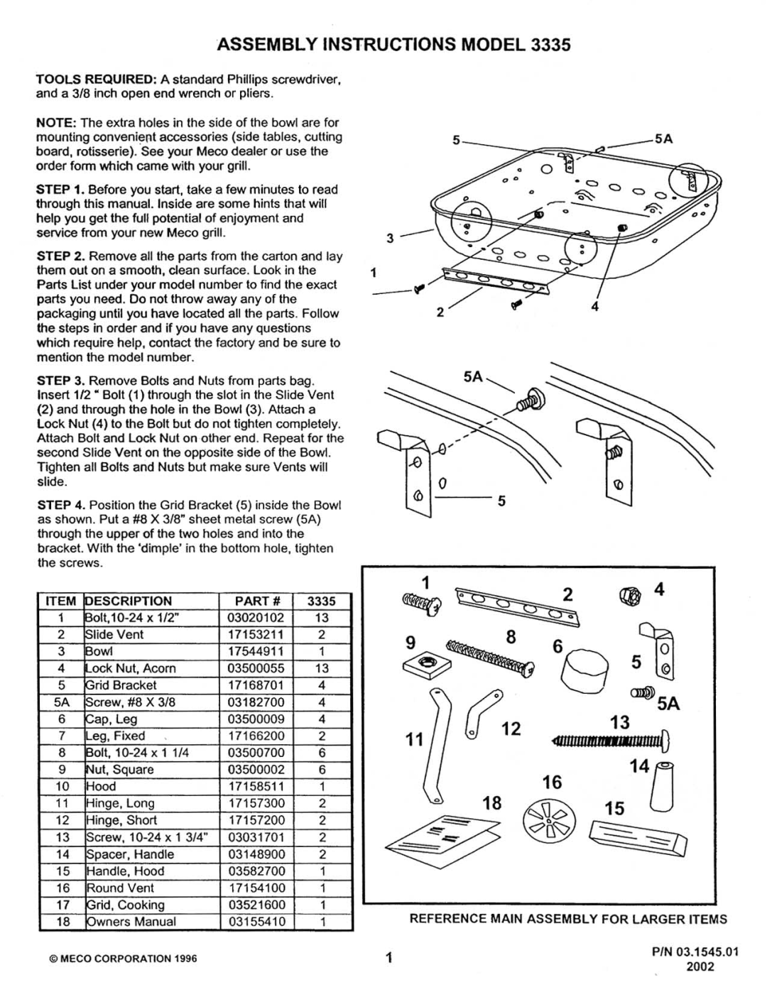 Meco 3335 manual 