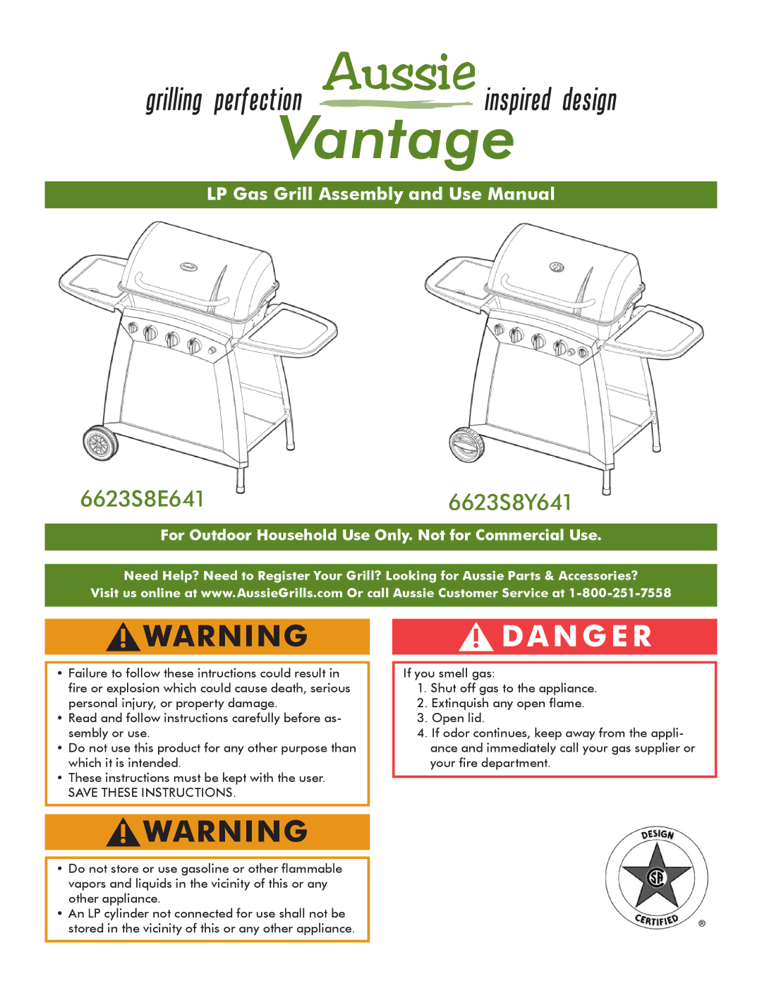 Meco manual 6623S8E6416623S8Y641, For Outdoor Household Use Only. Not for Commercial Use 