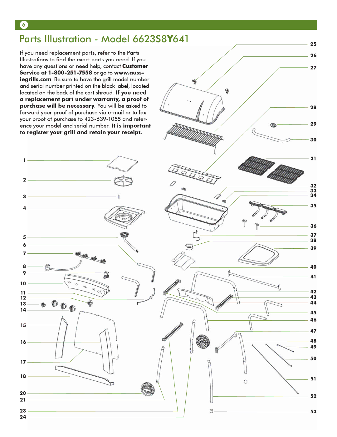 Meco 6623S8E641 manual Parts Illustration Model 6623S8Y641 