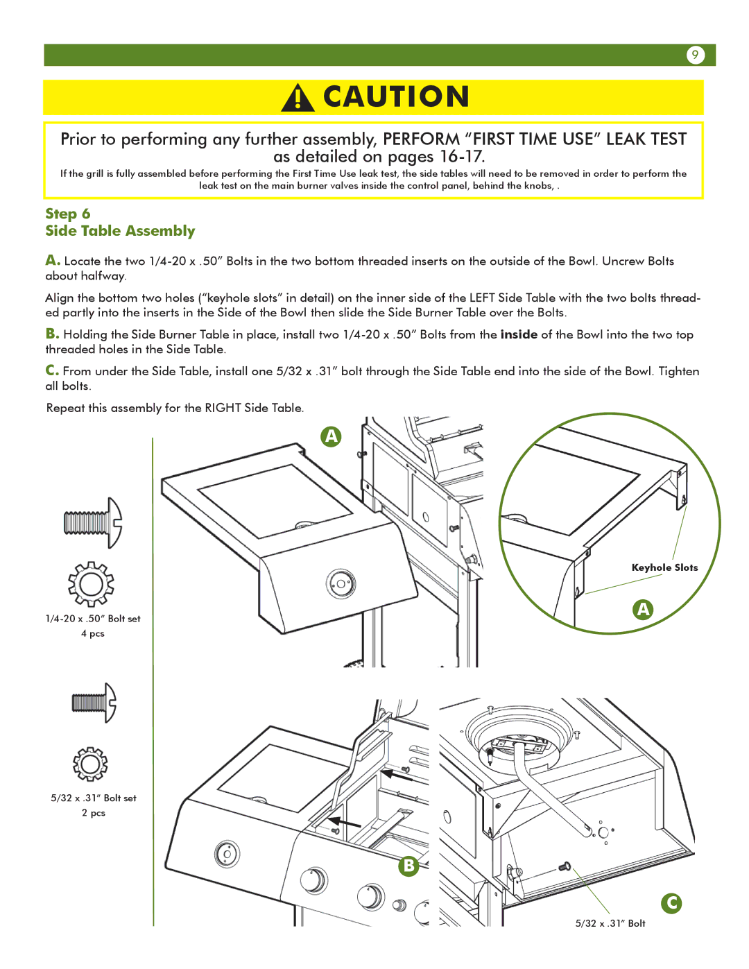 Meco 67A4T09K21 manual Step Side Table Assembly 