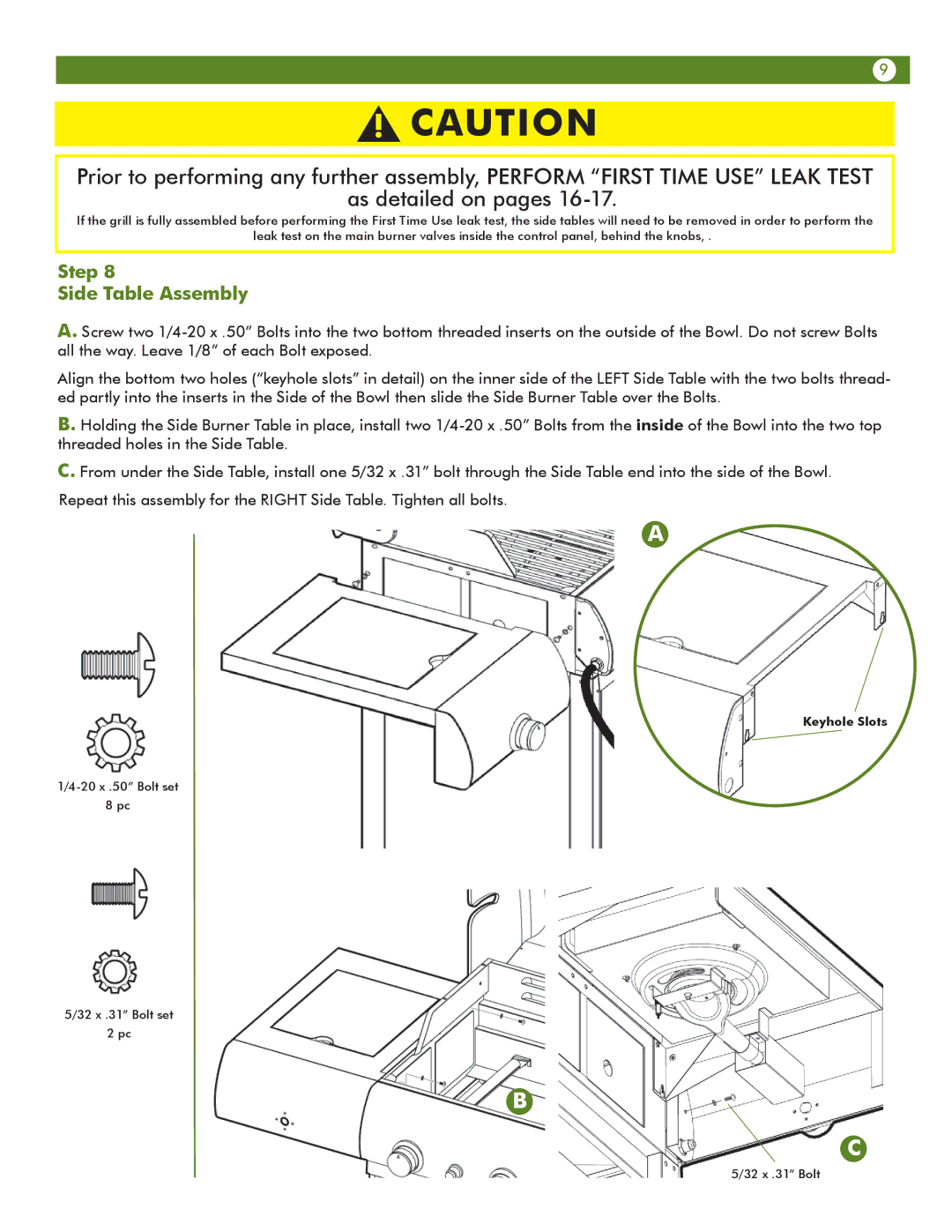 Meco 67c3c8kk81 manual Step Side Table Assembly 