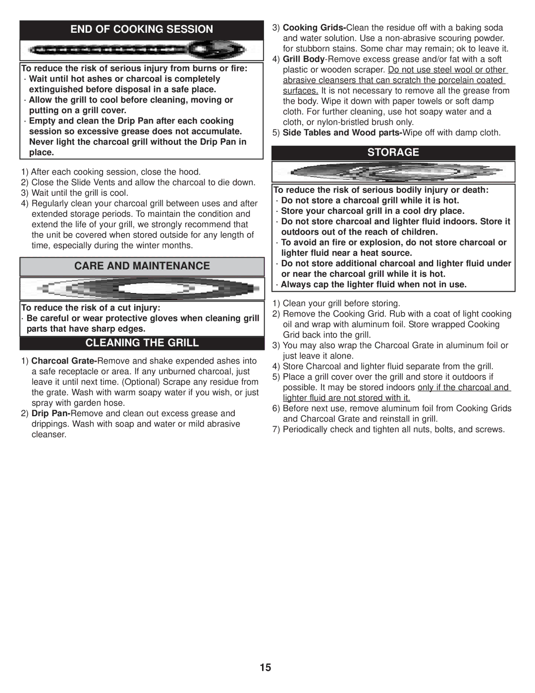 Meco 7652K5, 7652K6, 7652K1 manual END of Cooking Session, Care and Maintenance 