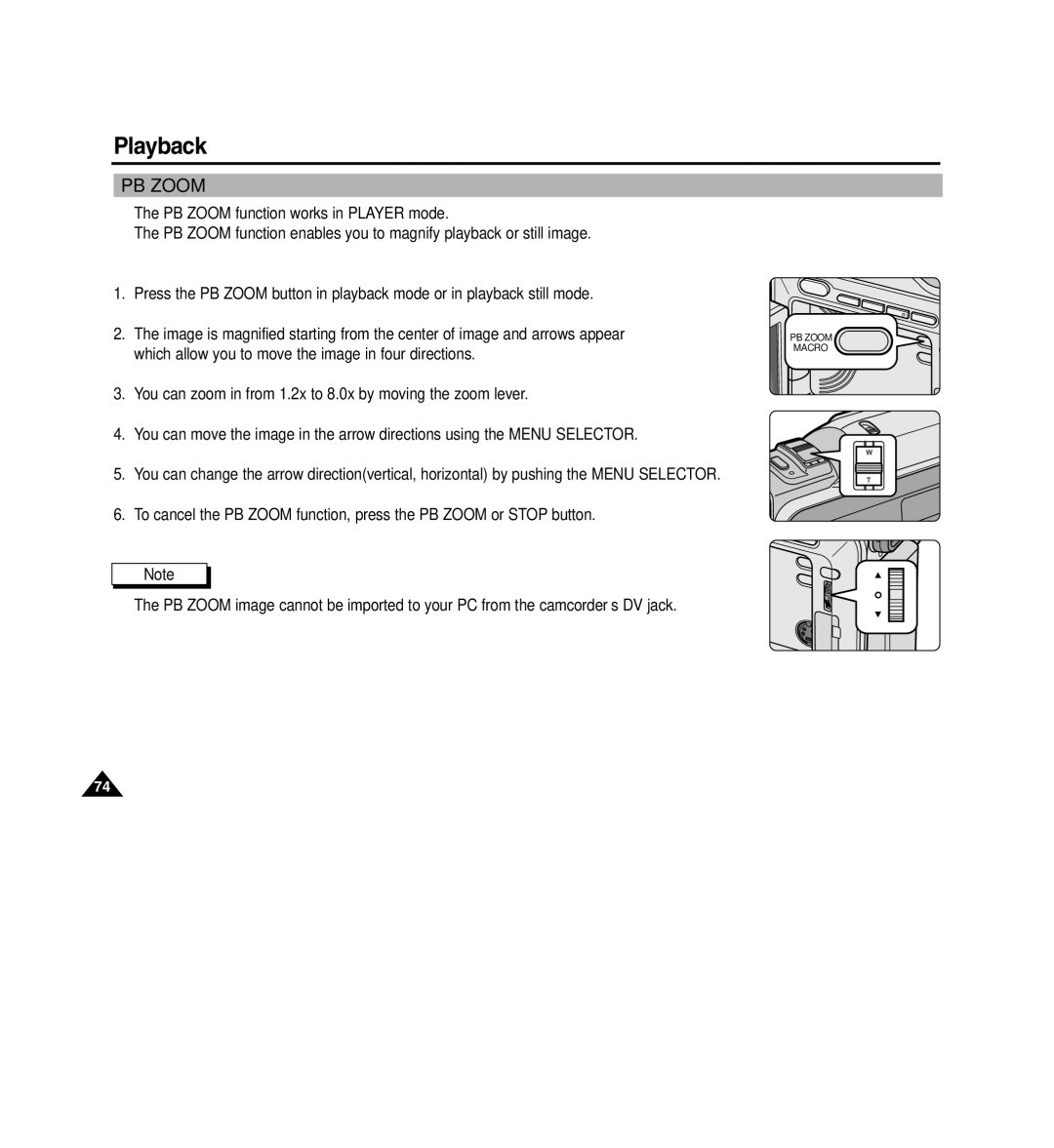 Medion MD80566 manual PB Zoom 