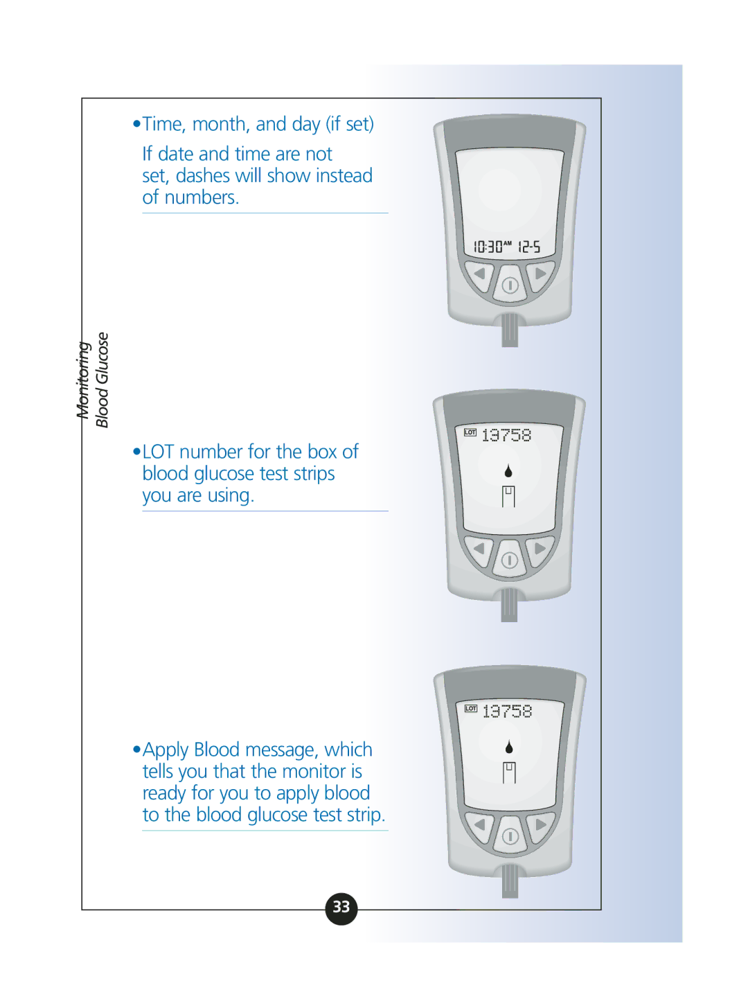 MediSense ART06986 manual Monitoring Blood Glucose 