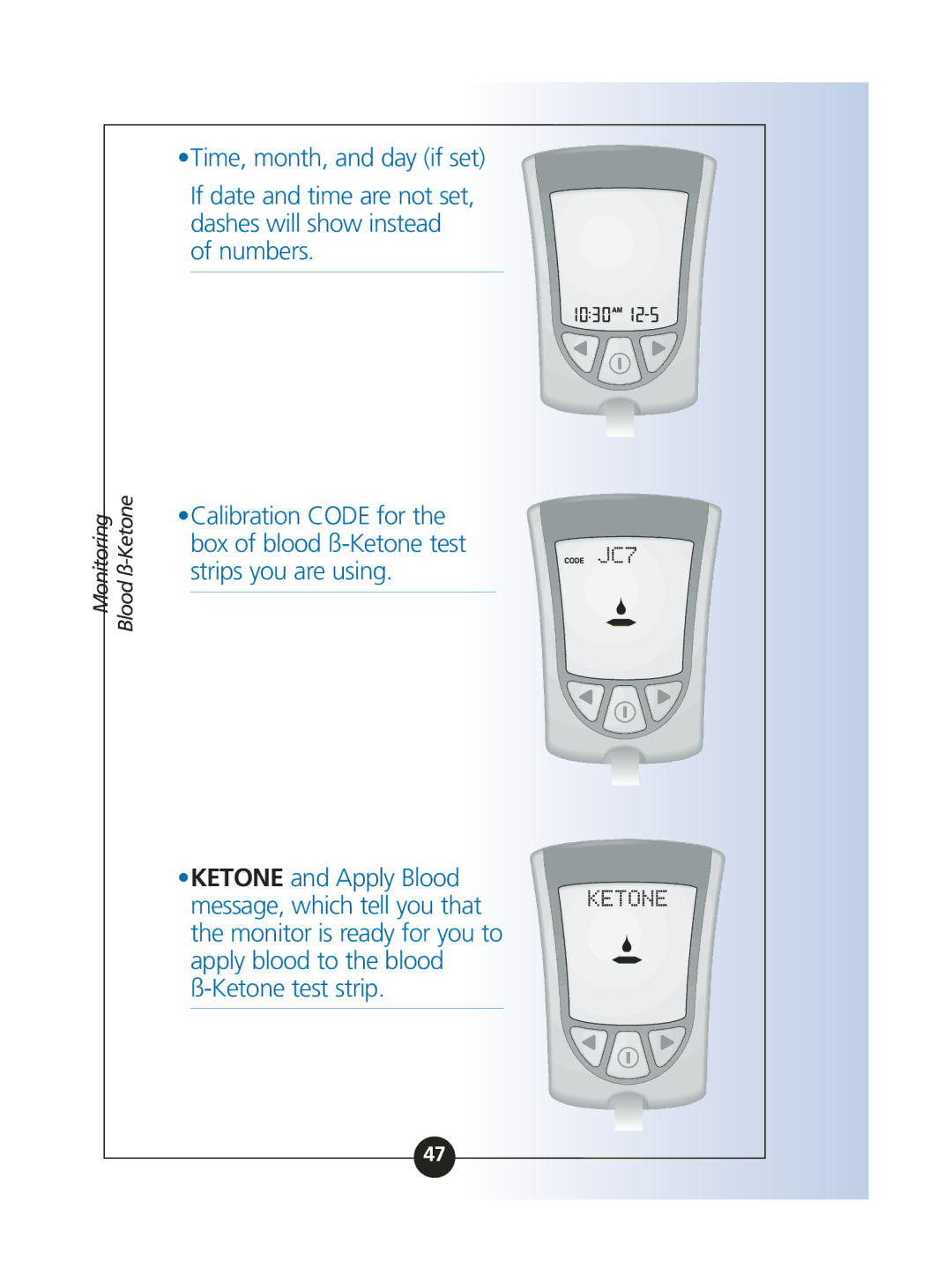 MediSense ART06986 manual Monitoring Blood ß-Ketone 