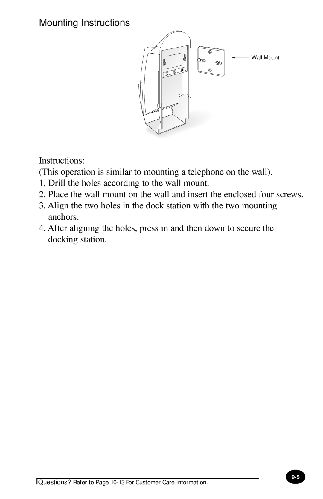 MediSense PCx manual Mounting Instructions 