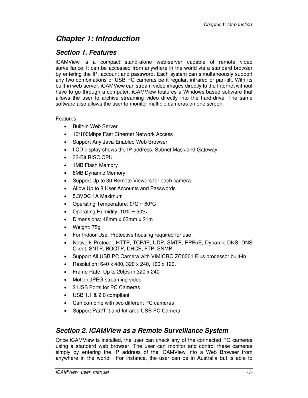 Mega System Tech iCV-02, iCV-01a, iCV-01b, iCV-03 manual Introduction, Features 