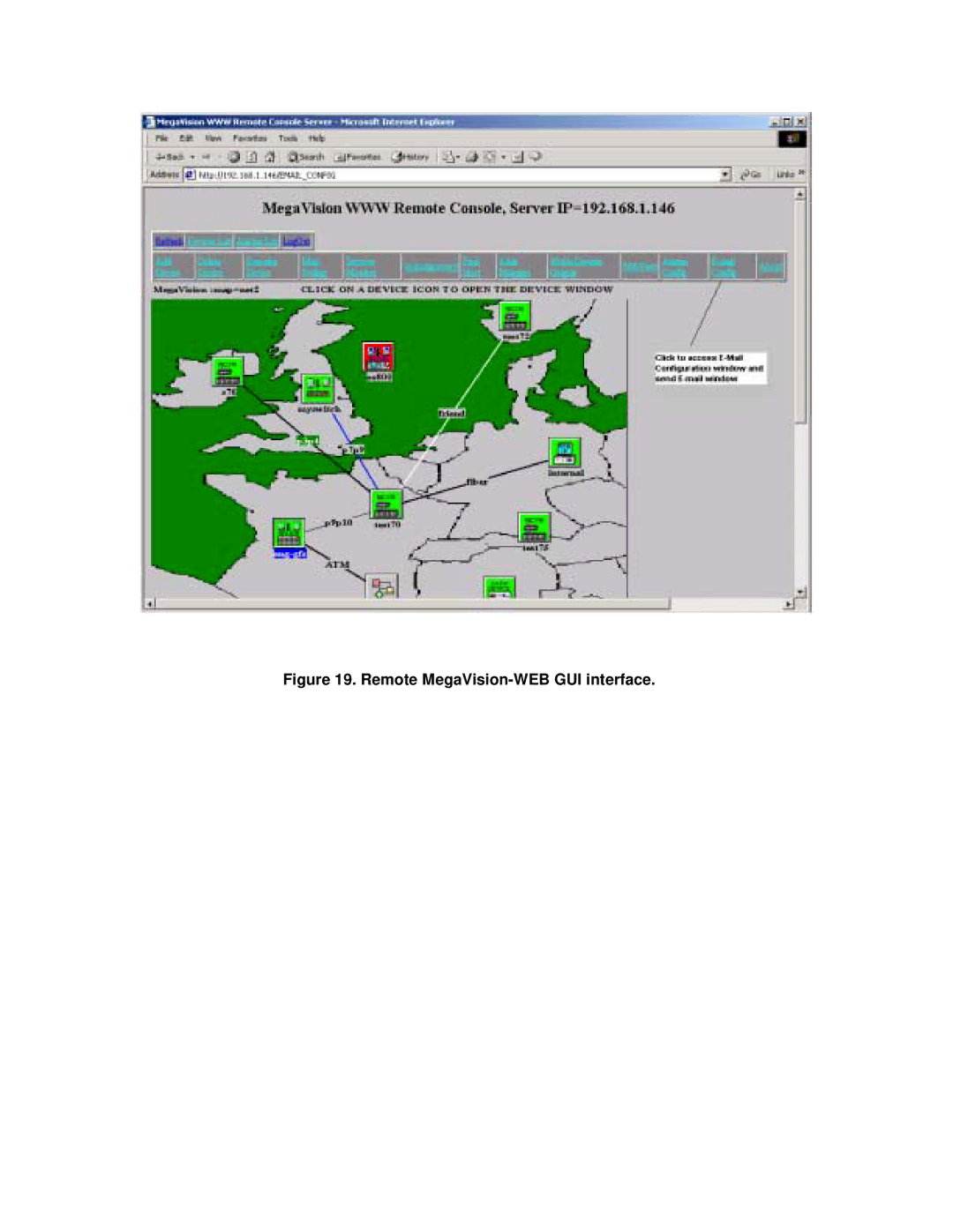 MegaVision Network Management System manual Remote MegaVision-WEB GUI interface 