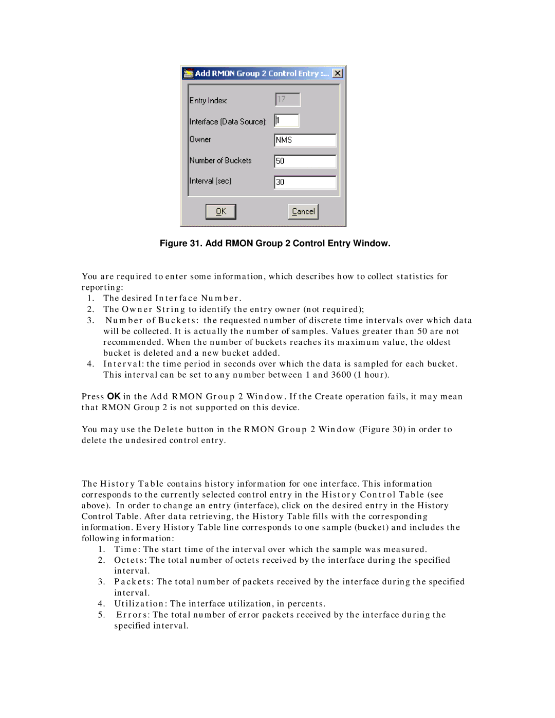 MegaVision Network Management System manual Desired Interface Number 