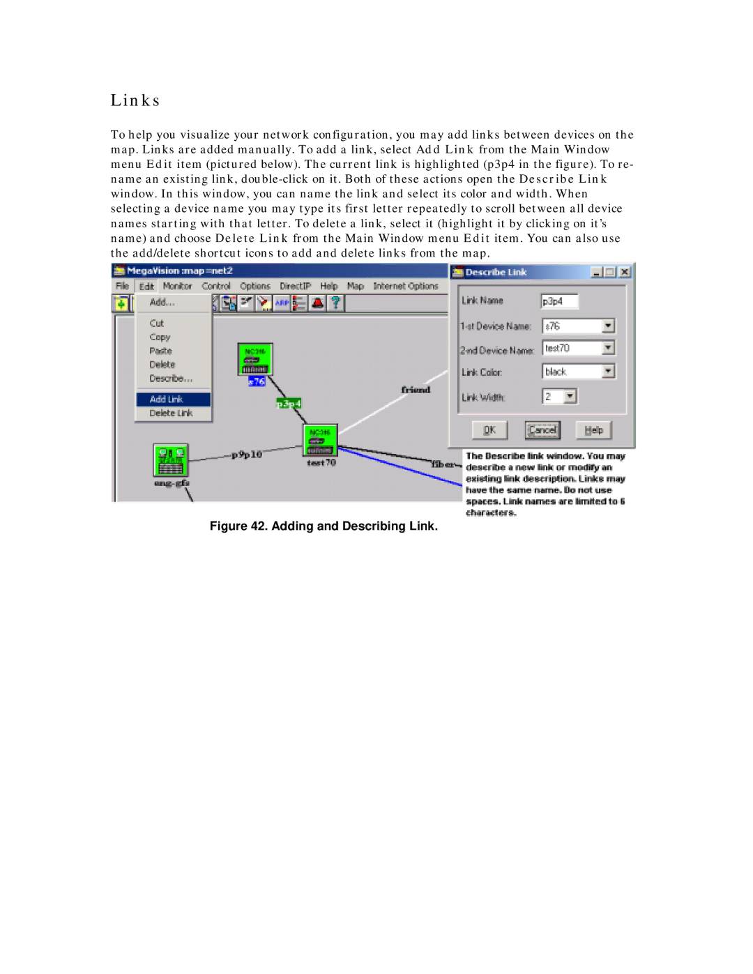 MegaVision Network Management System manual Links 