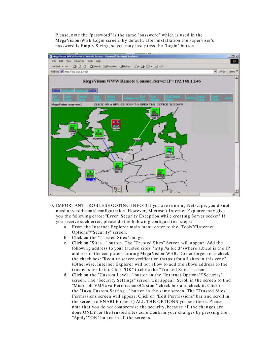 MegaVision Network Management System manual 