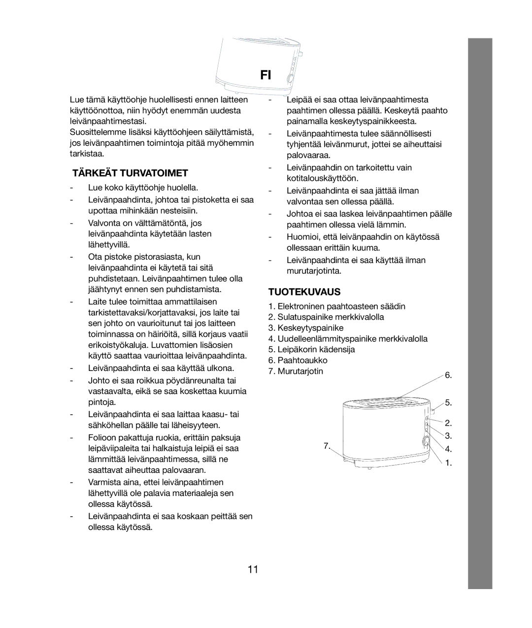 Melissa 021 & 028 manual Tärkeät Turvatoimet, Tuotekuvaus 