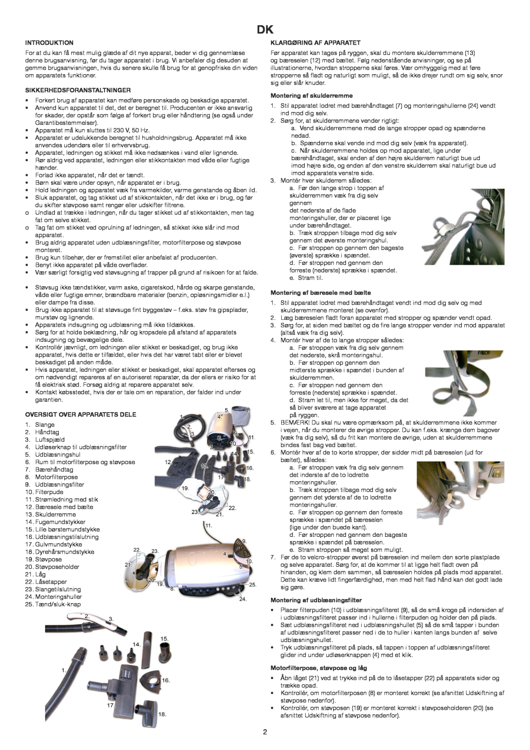 Melissa 240-006 manual Introduktion, Sikkerhedsforanstaltninger, Oversigt Over Apparatets Dele, Klargøring Af Apparatet 