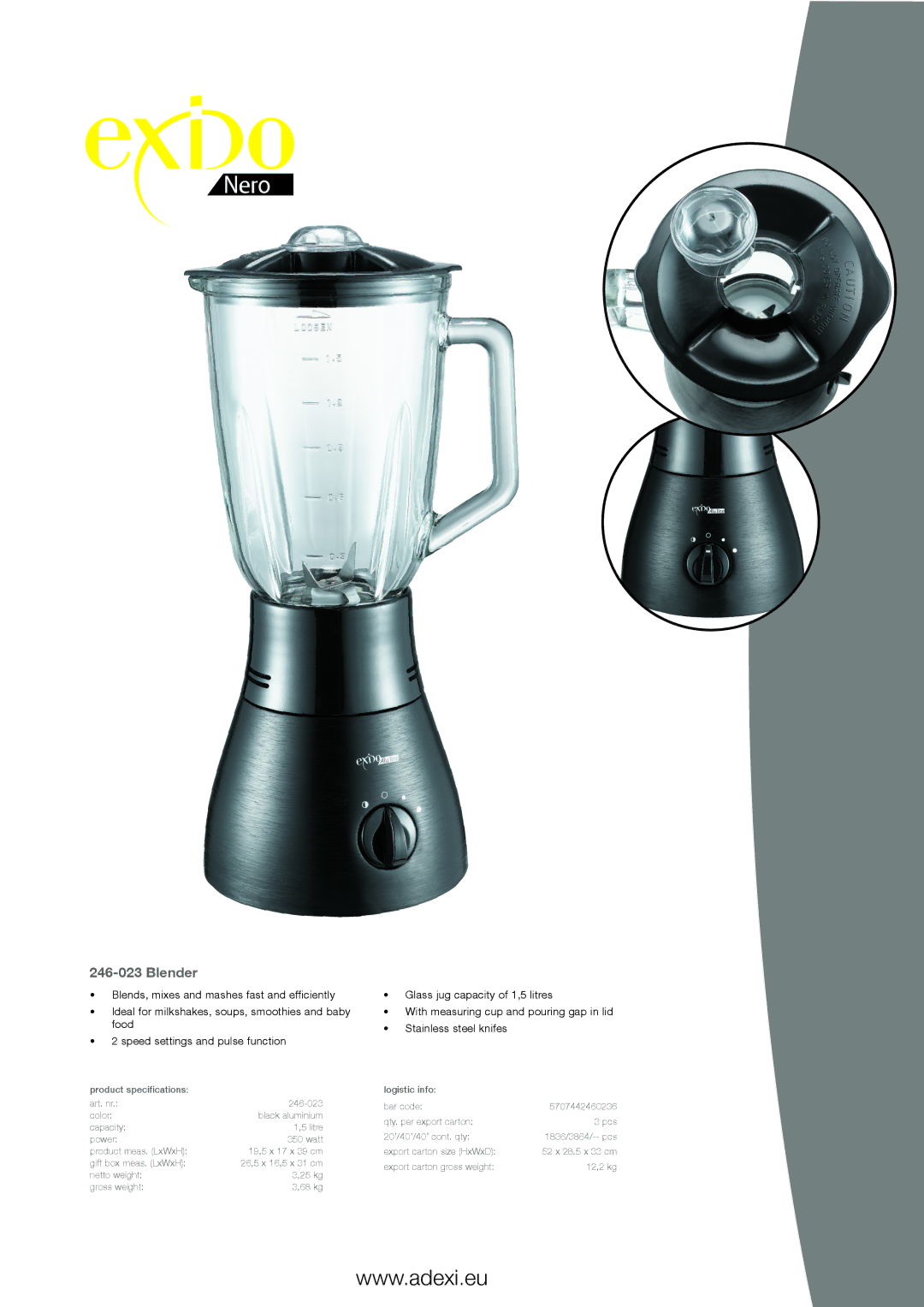 Melissa 246-023 specifications Blender 