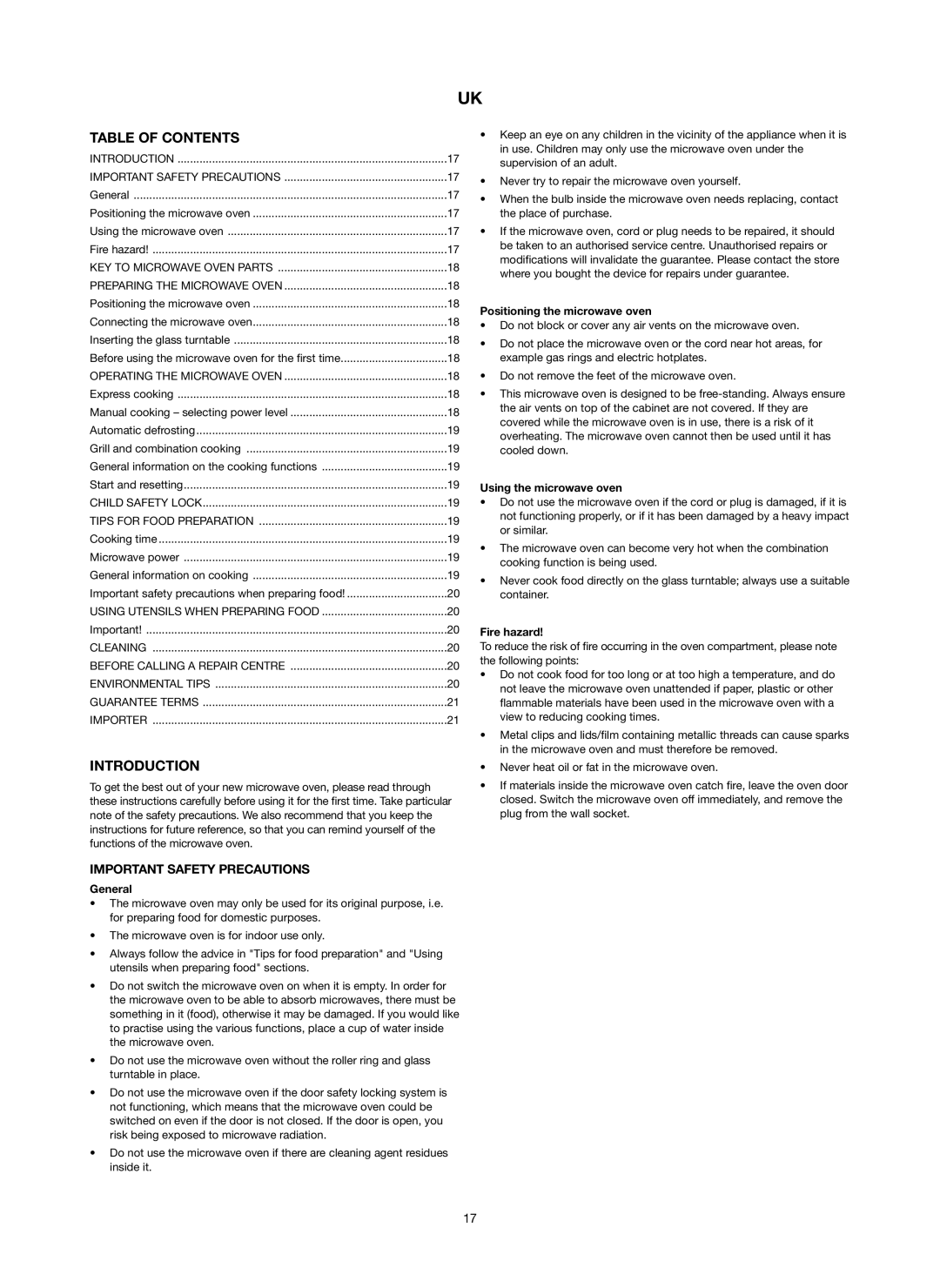 Melissa 253-006 manual Table of Contents, Introduction 