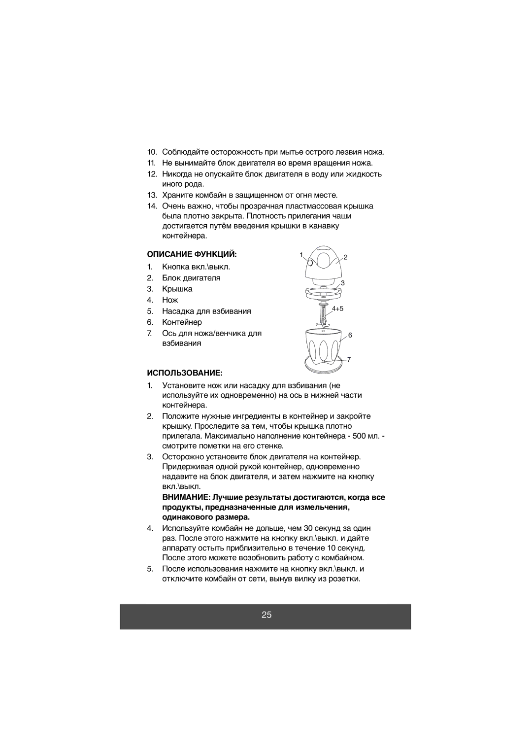 Melissa 646-028 manual Описание Функций, Использование 