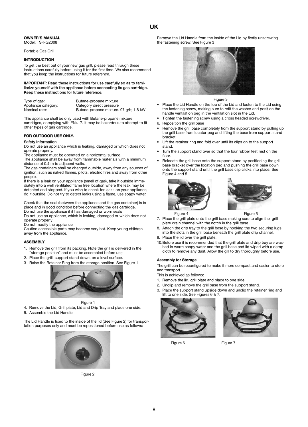 Melissa 651-009 manual Introduction, For Outdoor USE only, Assembly for Storage 