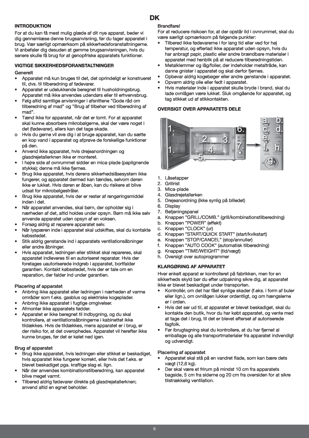 Melissa 653-092/093 manual Vigtige Sikkerhedsforanstaltninger, Oversigt Over Apparatets Dele, Klargøring Af Apparatet 