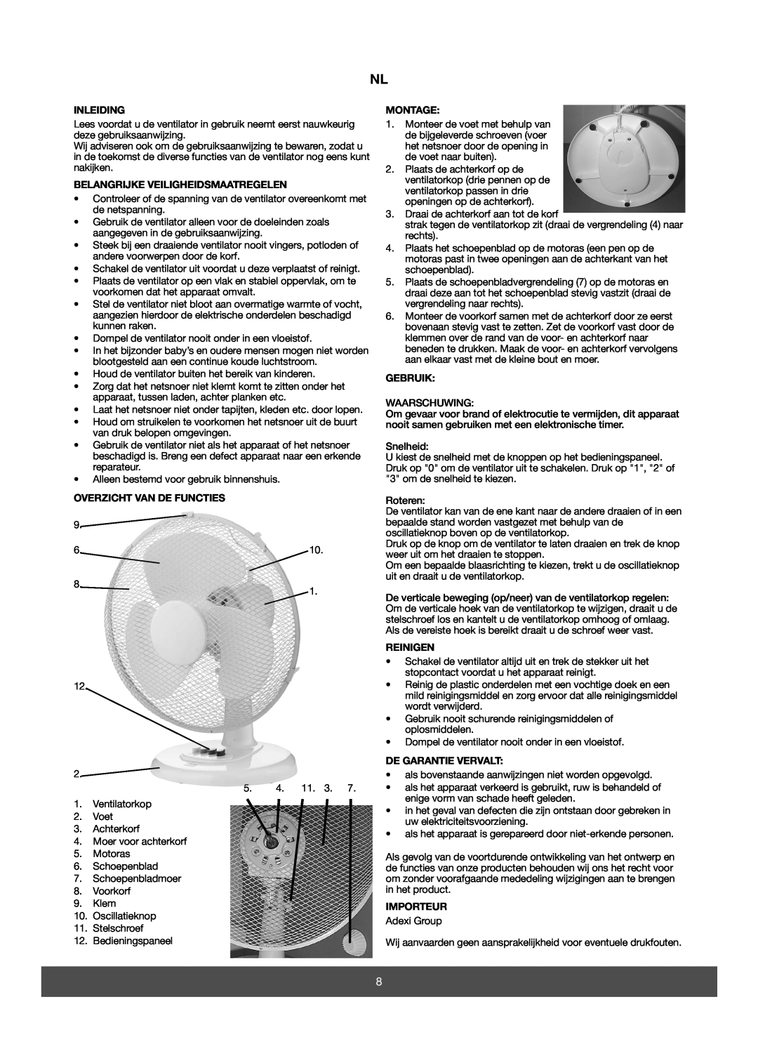 Melissa 671-106 manual Inleiding, Belangrijke Veiligheidsmaatregelen, Overzicht Van De Functies, Gebruik, Reinigen, Montage 