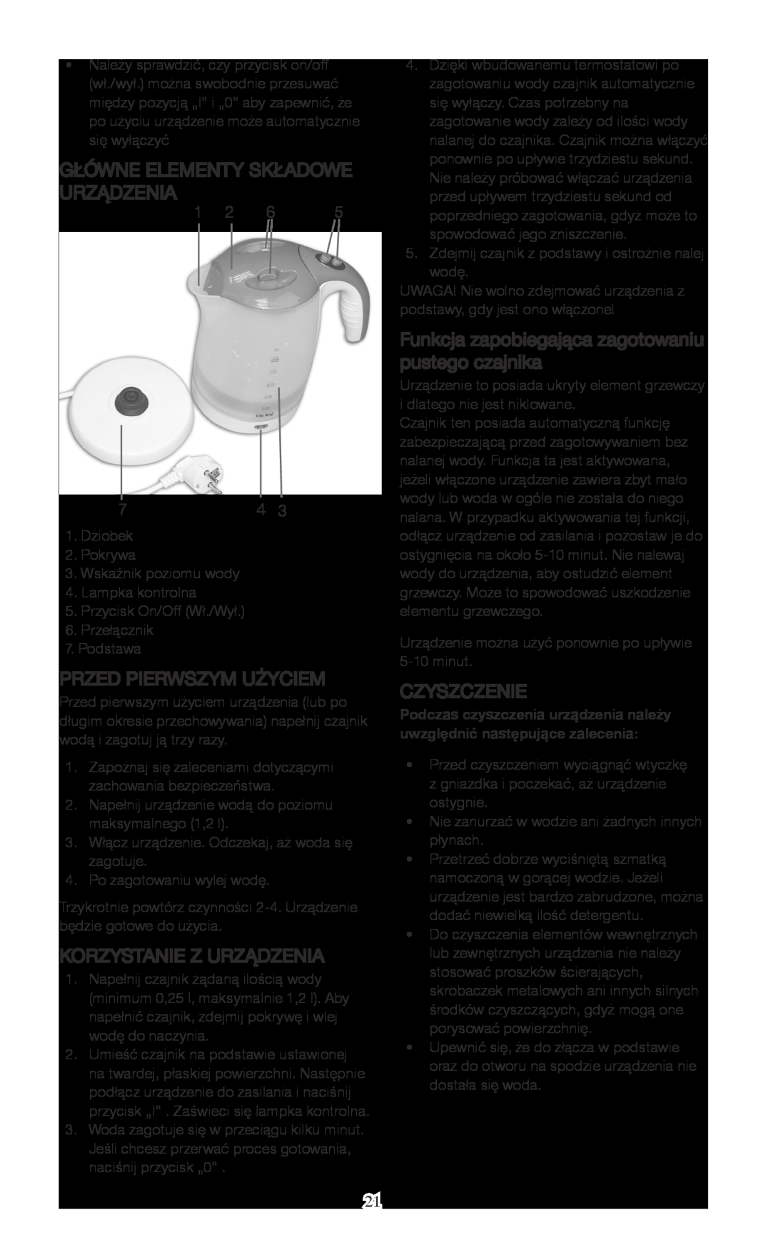 Melissa 745-153 manual Główneelementy Składoweurządzenia, Przed Pierwszym Użyciem, Korzystaniez Urządzenia, Czyszczenie 