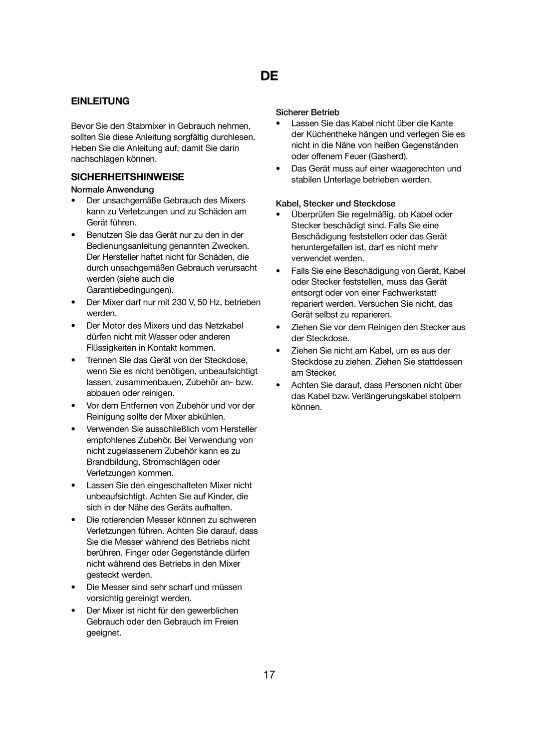 Melissa 746-086 manual Einleitung, Sicherheitshinweise 