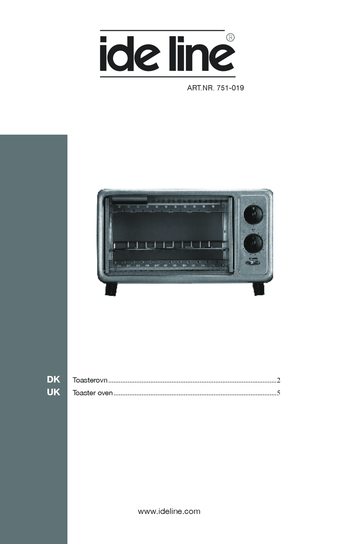Melissa 751-019 manual Art.Nr, Toasterovn, Toaster oven 