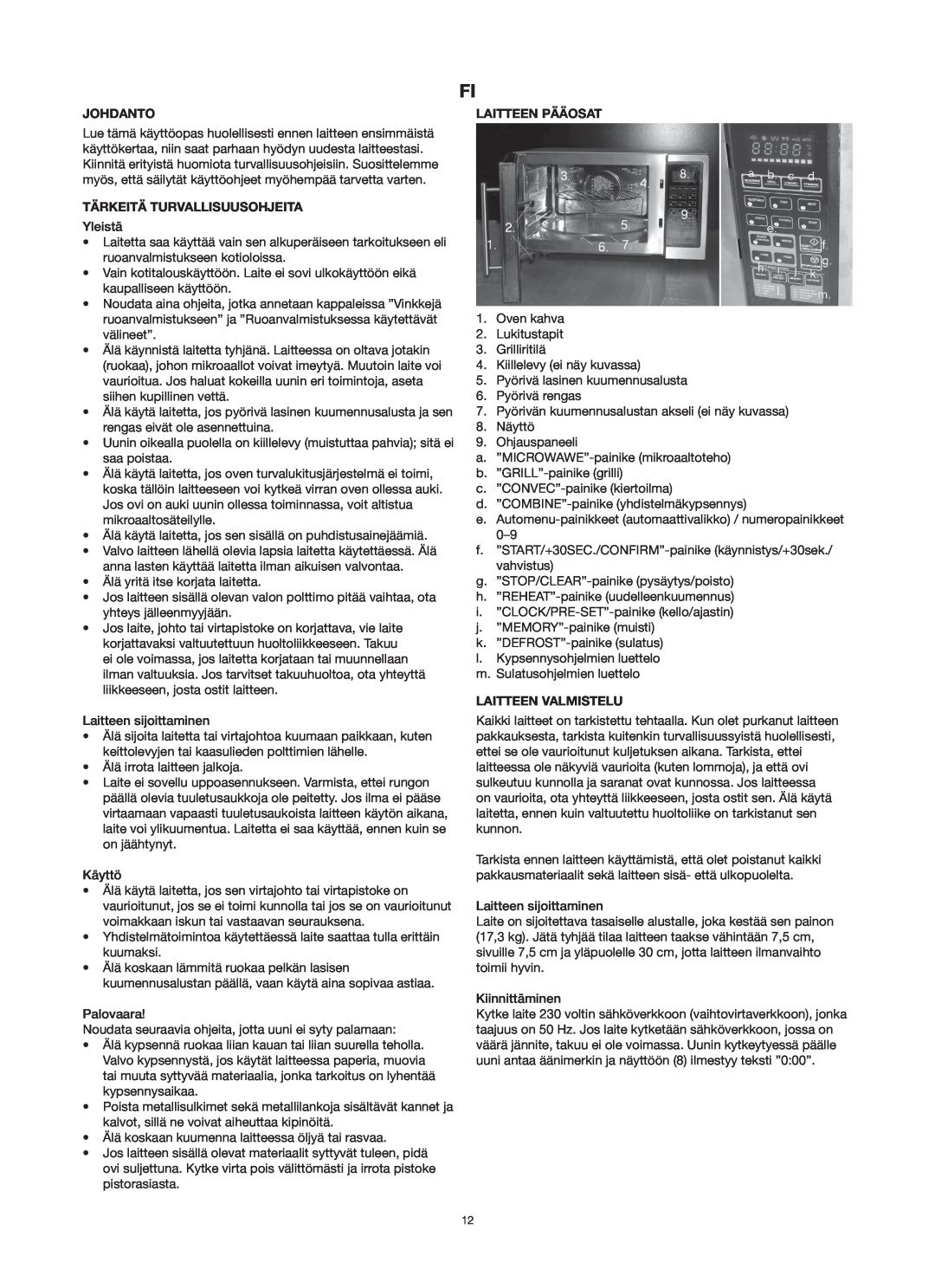 Melissa 753-125 manual Johdanto, Tärkeitä Turvallisuusohjeita, Laitteen Pääosat, Laitteen Valmistelu 