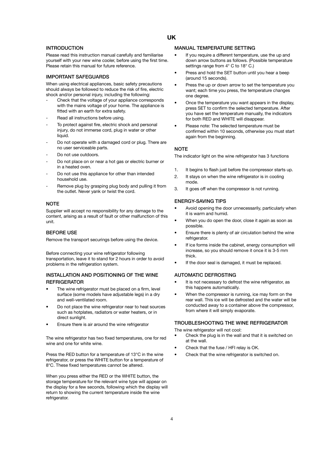 Melissa 758039 manual Introduction Important Safeguards, Manual Temperature Setting, Before USE, ENERGY-SAVING Tips 