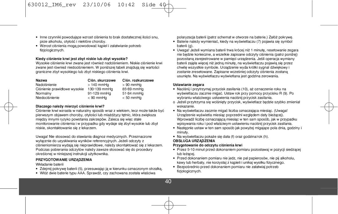 Melissa DVP3980 manual Przygotowanie Urzñdzenia, OBS¸UGA Urzñdzenia 