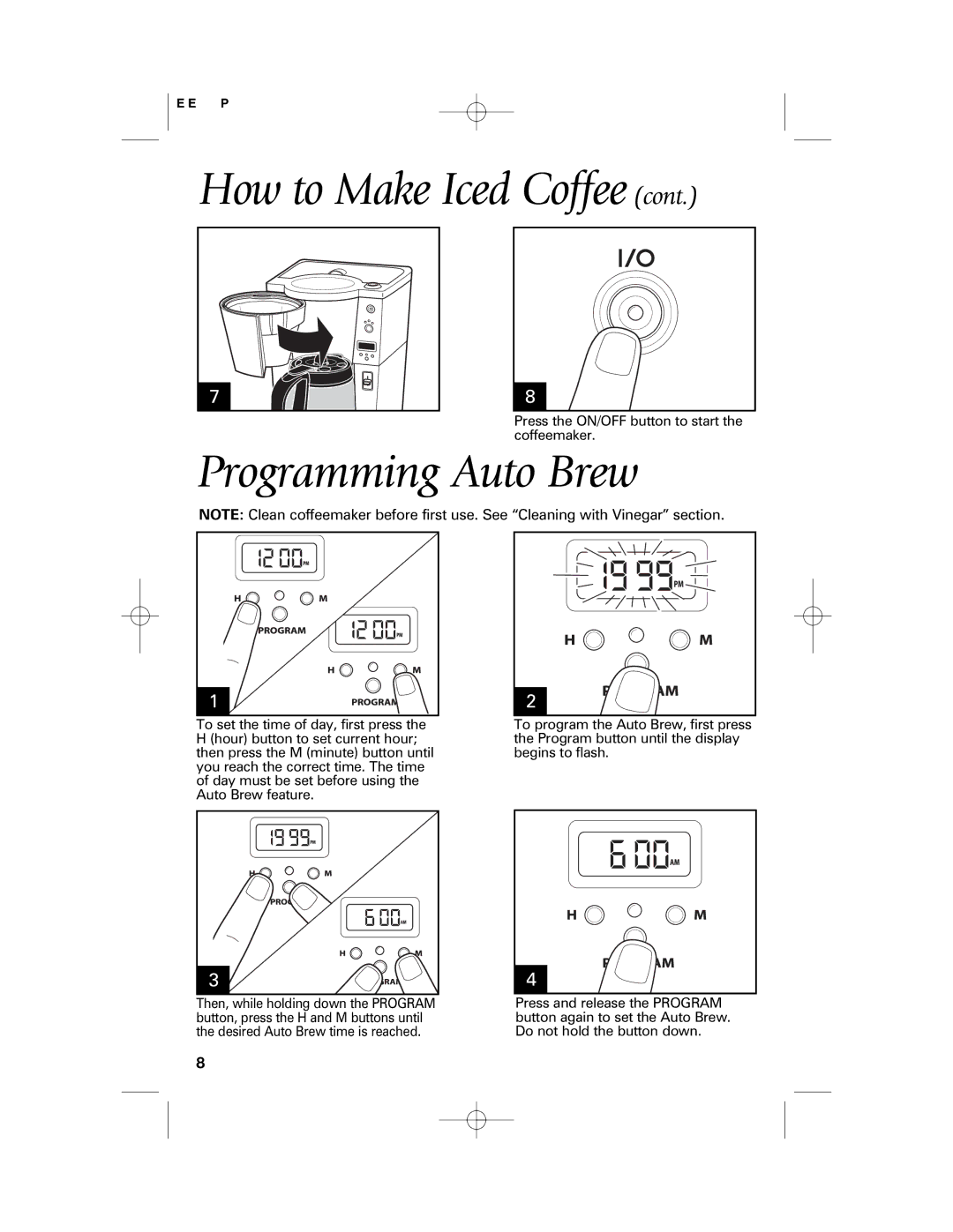 Melitta 840183001 manual Programming Auto Brew 