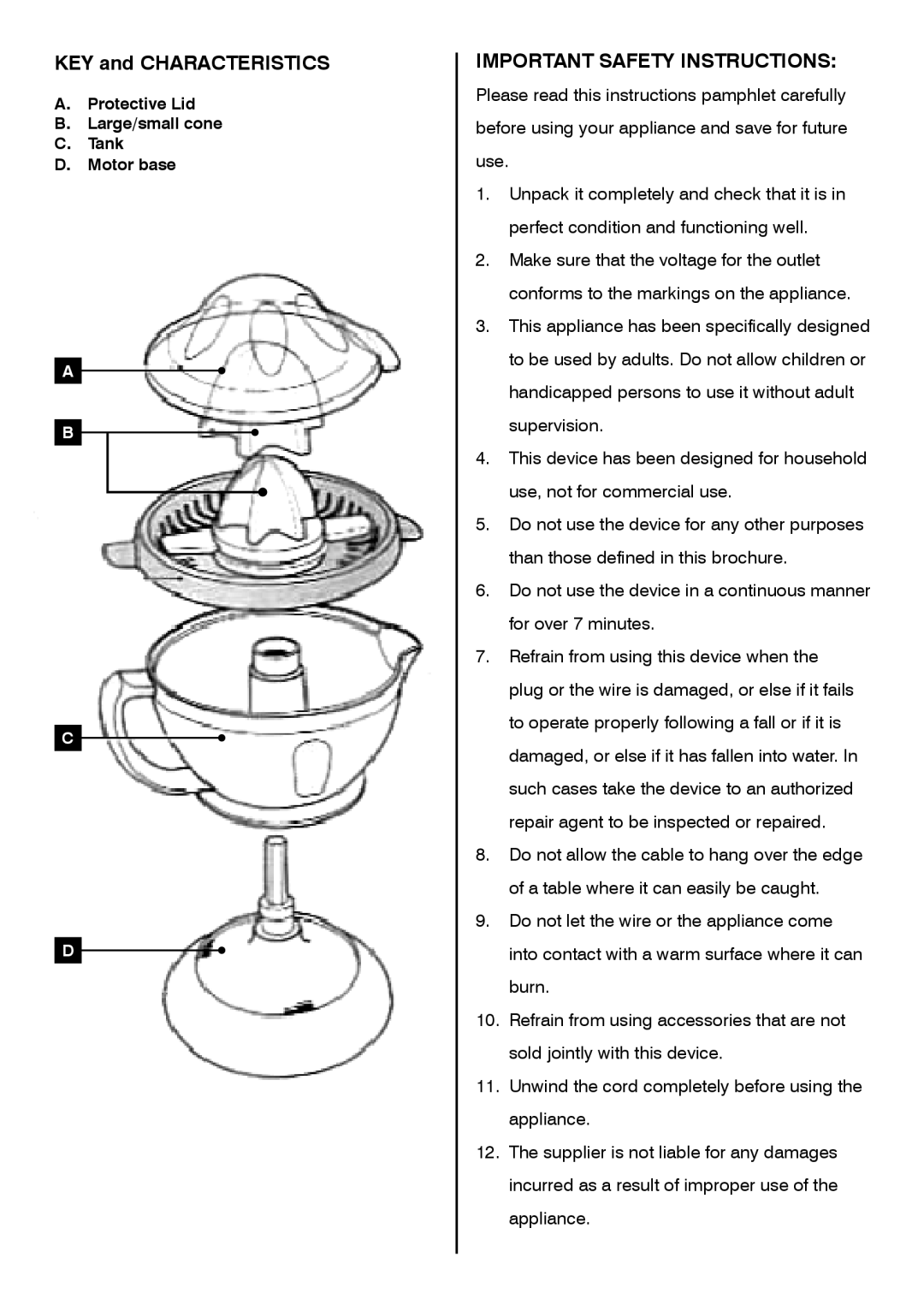 Mellerware 2 6 1 0 53 0 W manual Important Safety Instructions 