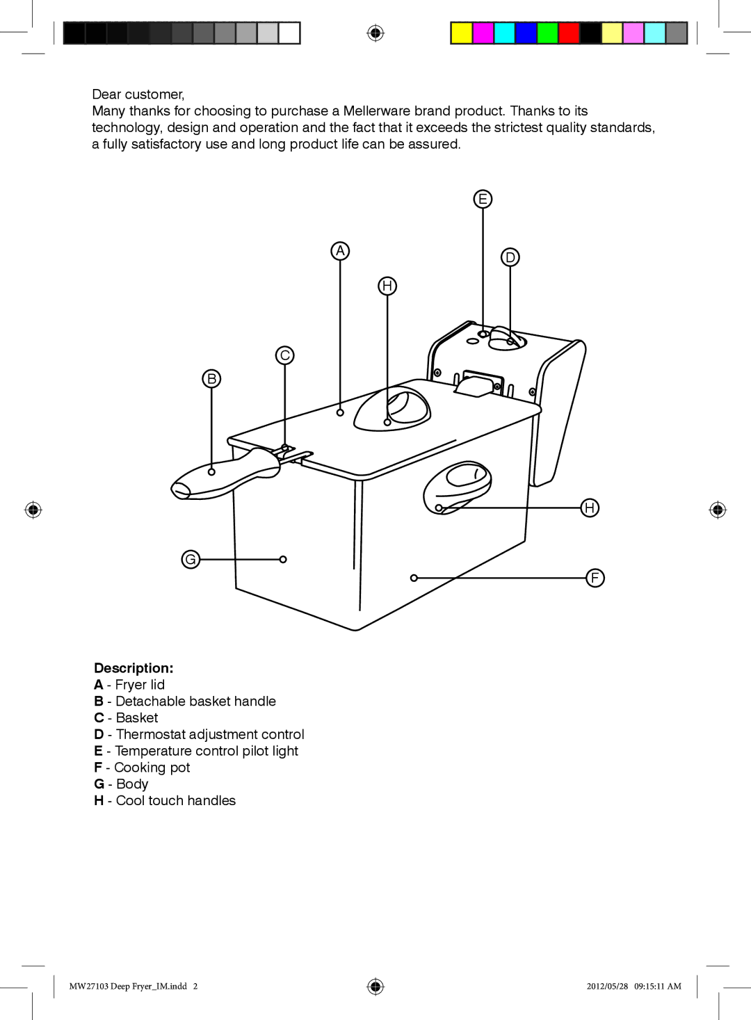 Mellerware 2 7 1 0 3 2000W, 27103 specifications Description 