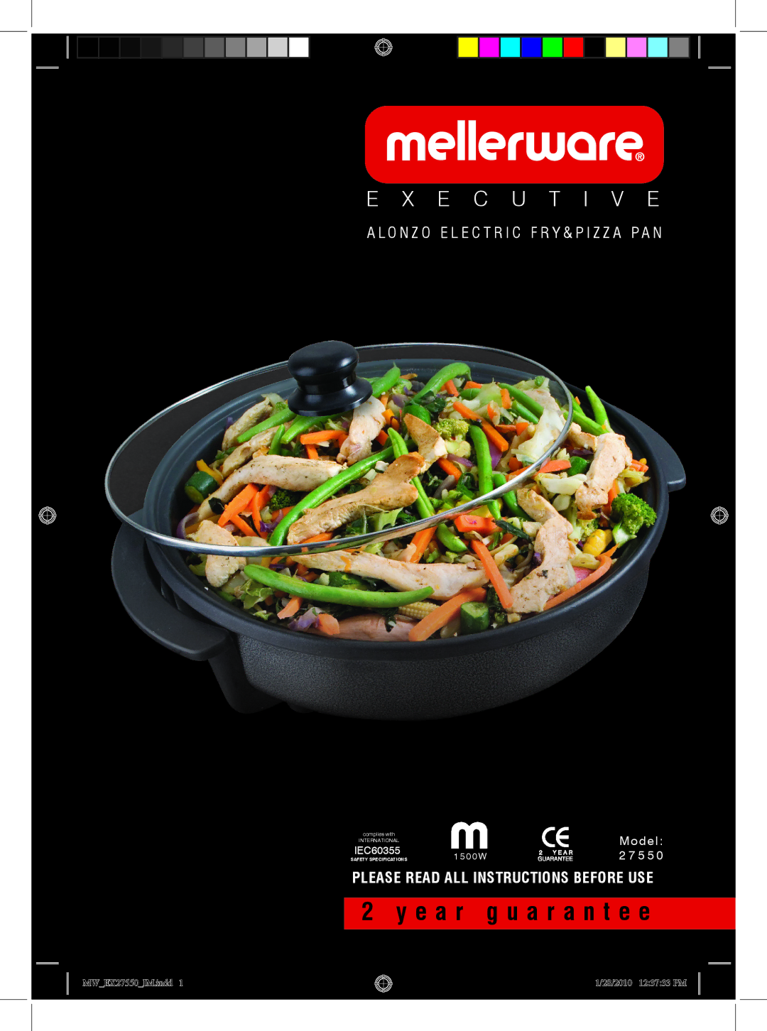 Mellerware 2 7 5 5 01500W specifications E a r g u a r a n t e e 