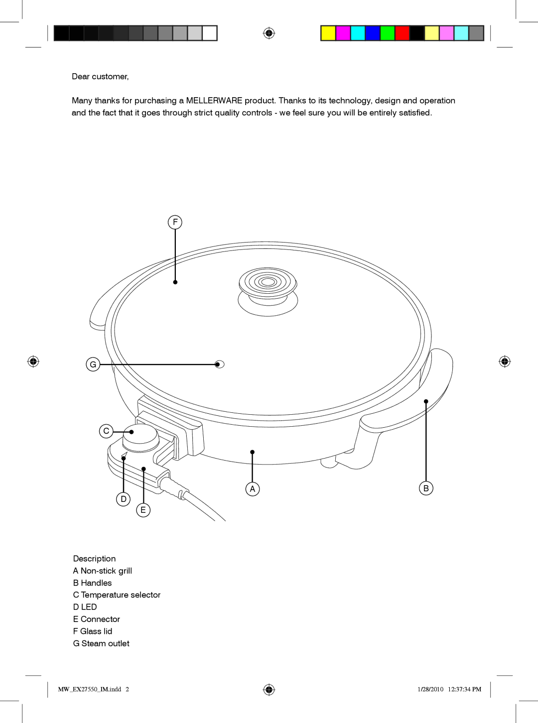 Mellerware 2 7 5 5 01500W specifications Led 