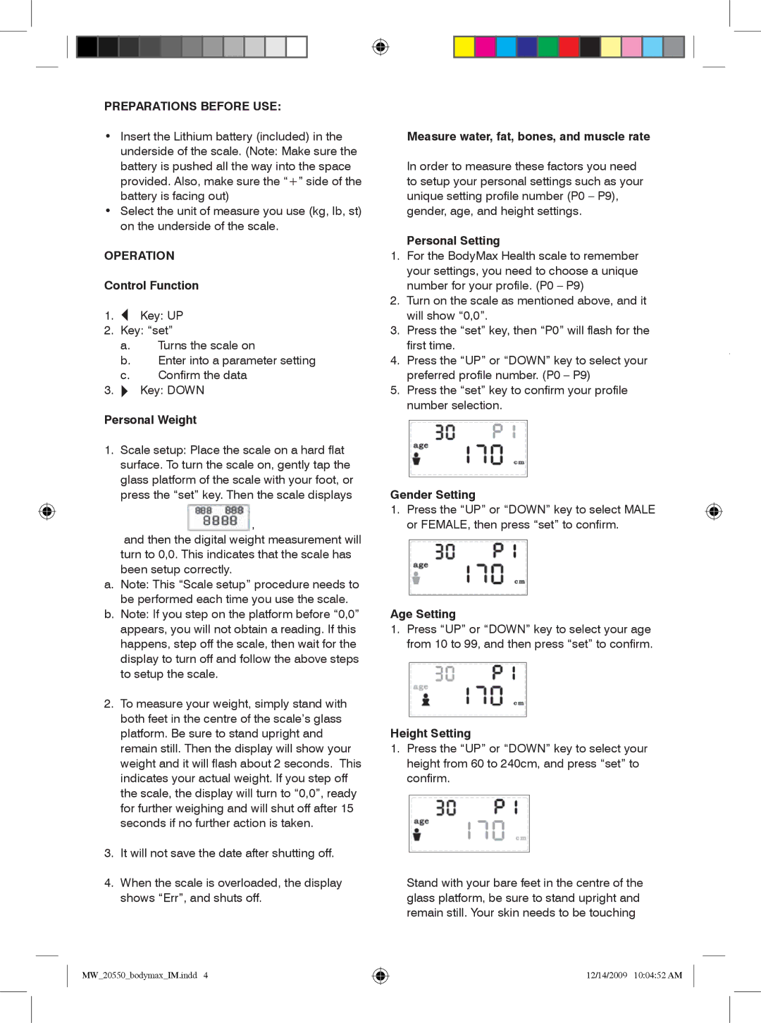 Mellerware 20550 specifications Preparations Before USE, Operation 