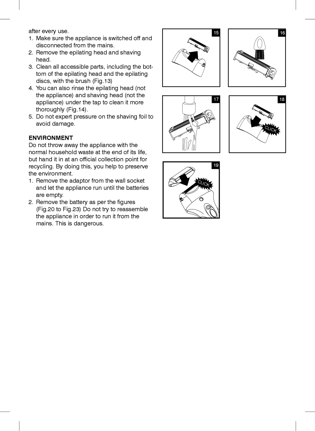 Mellerware 20610 manual Environment 