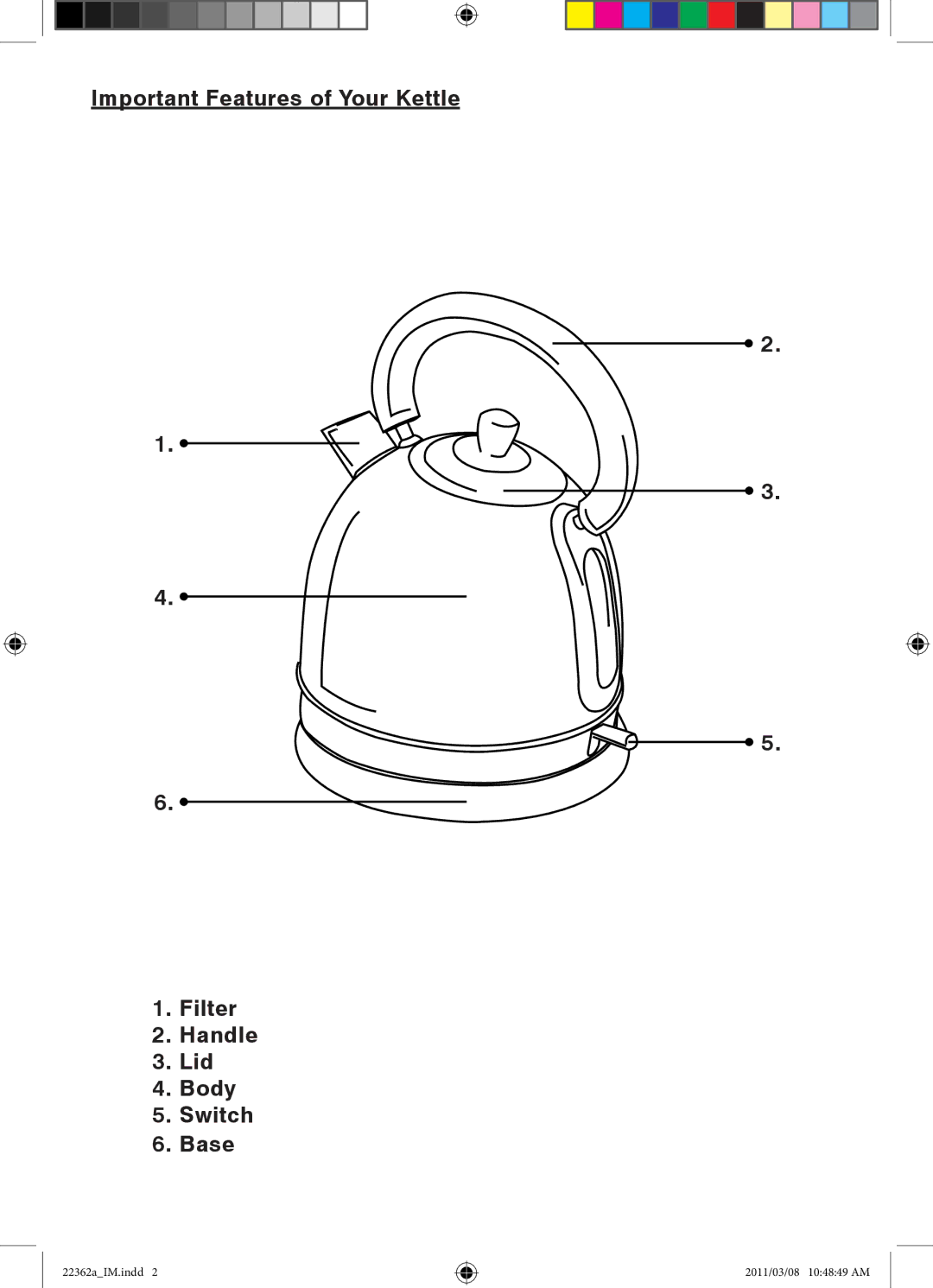 Mellerware 2200W specifications 22362aIM.indd 2011/03/08 104849 AM 