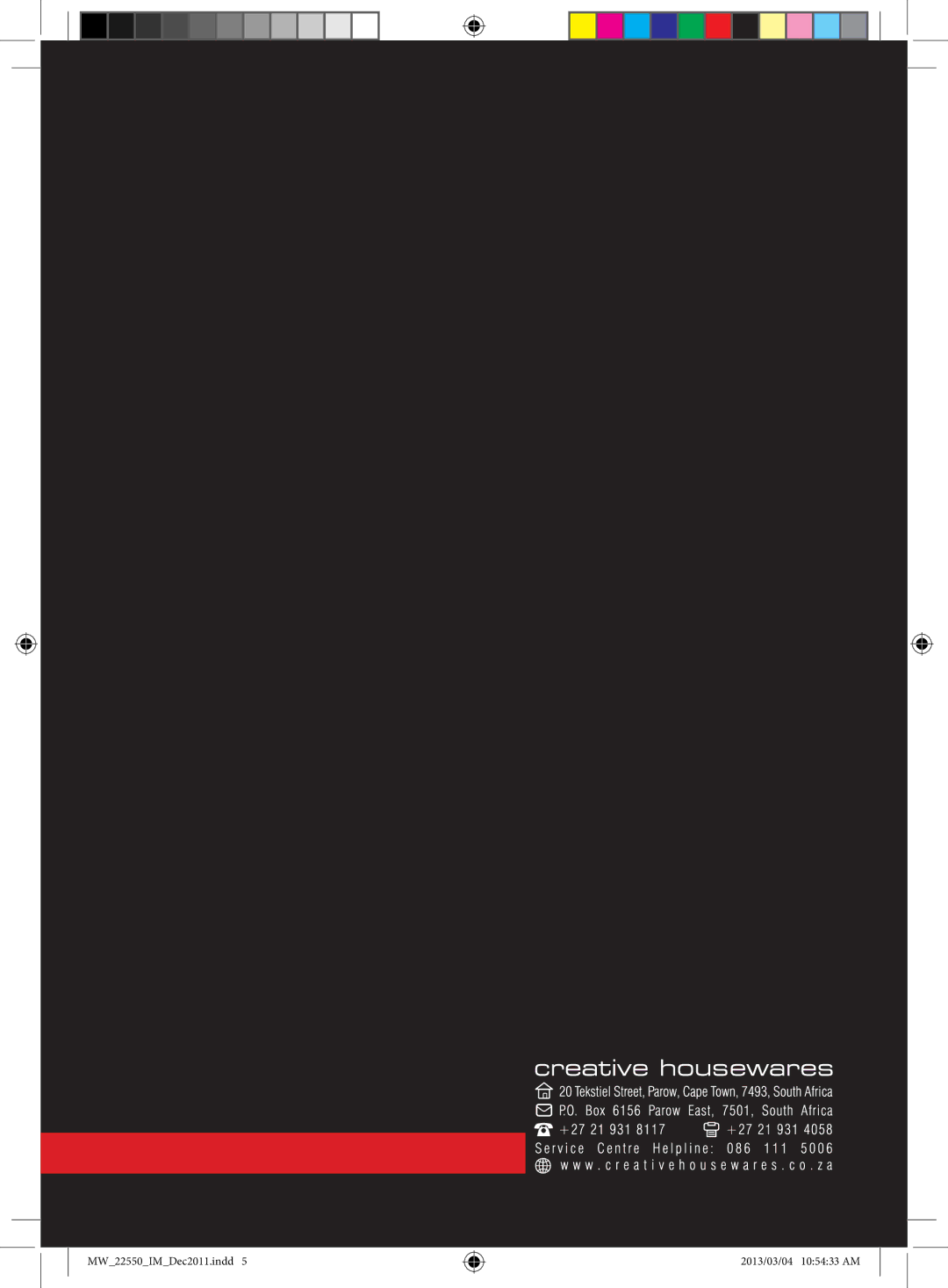 Mellerware specifications MW22550IMDec2011.indd 2013/03/04 105433 AM 