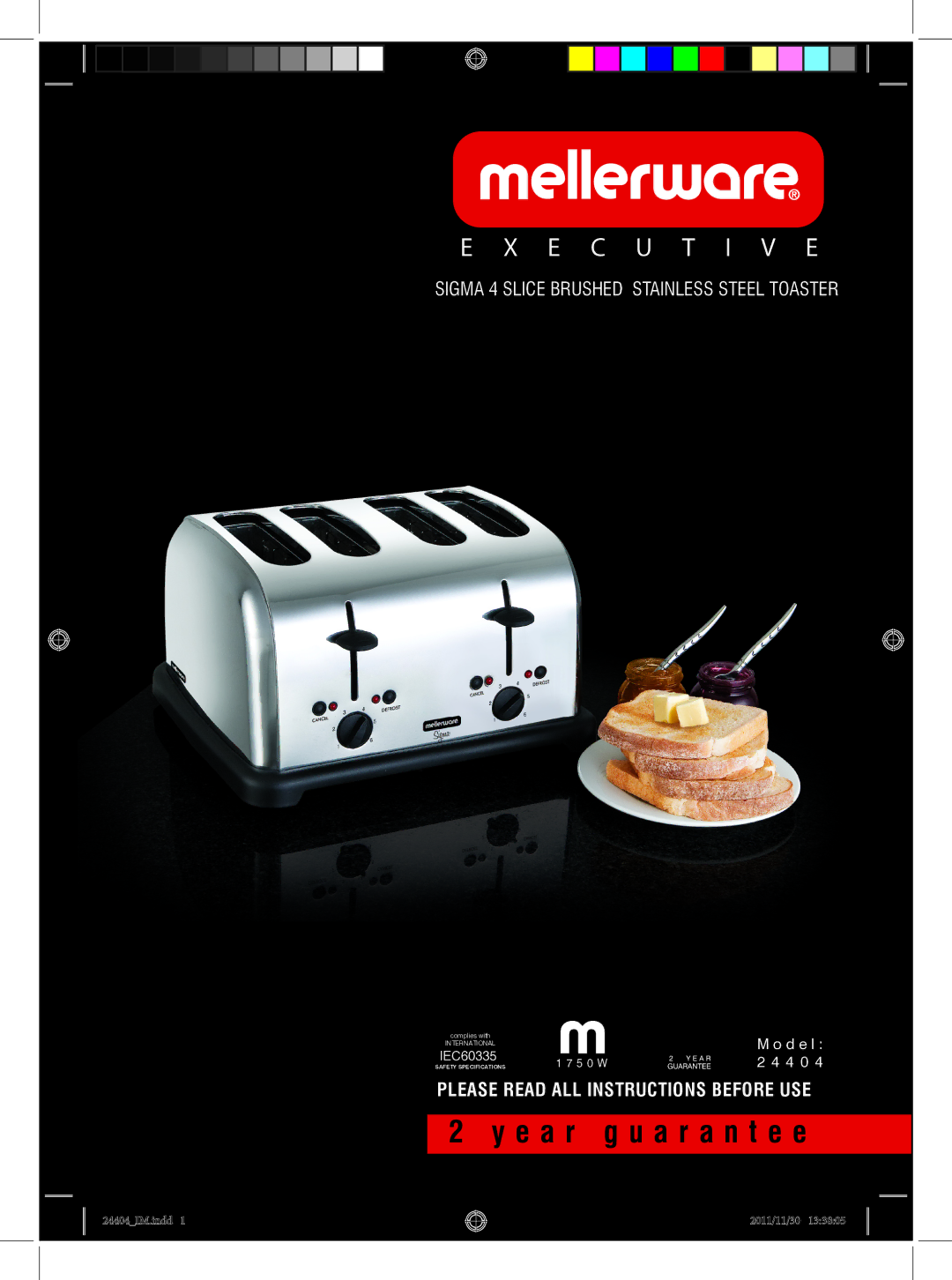 Mellerware 24404 specifications E a r g u a r a n t e e 