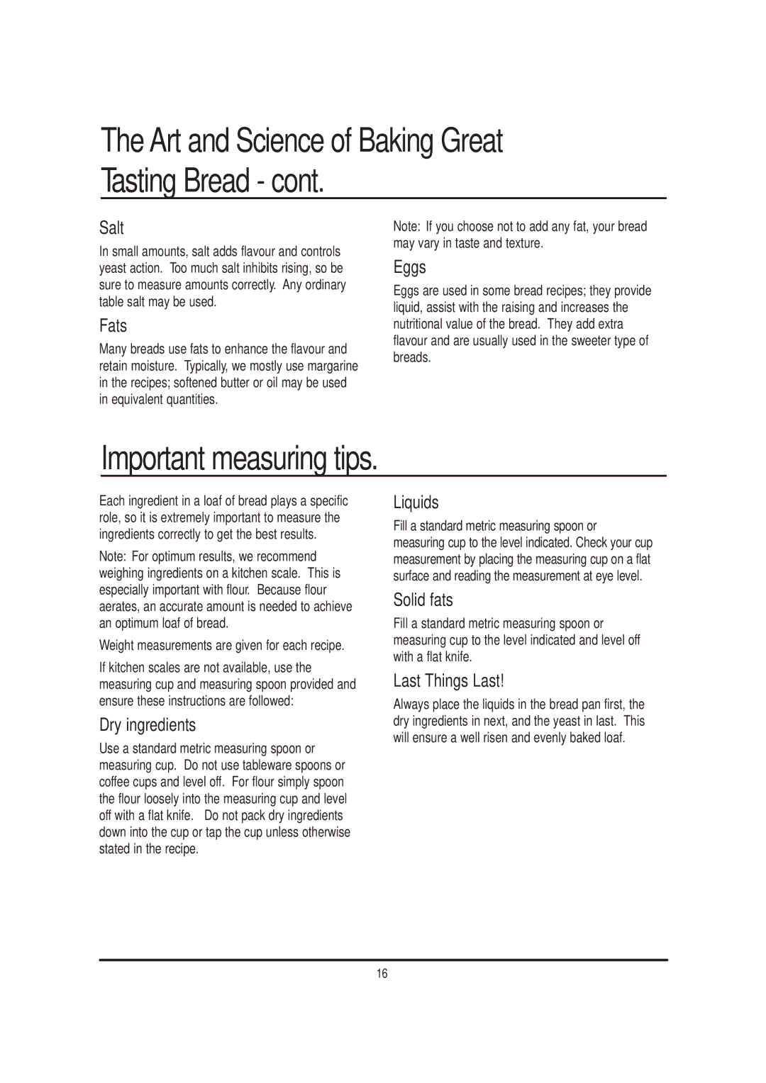 Mellerware 26550550W manual Important measuring tips 