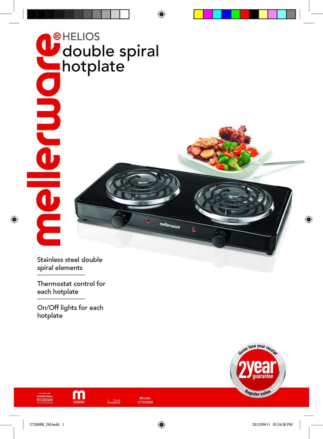 Mellerware 27200BK manual Rec ei p t 