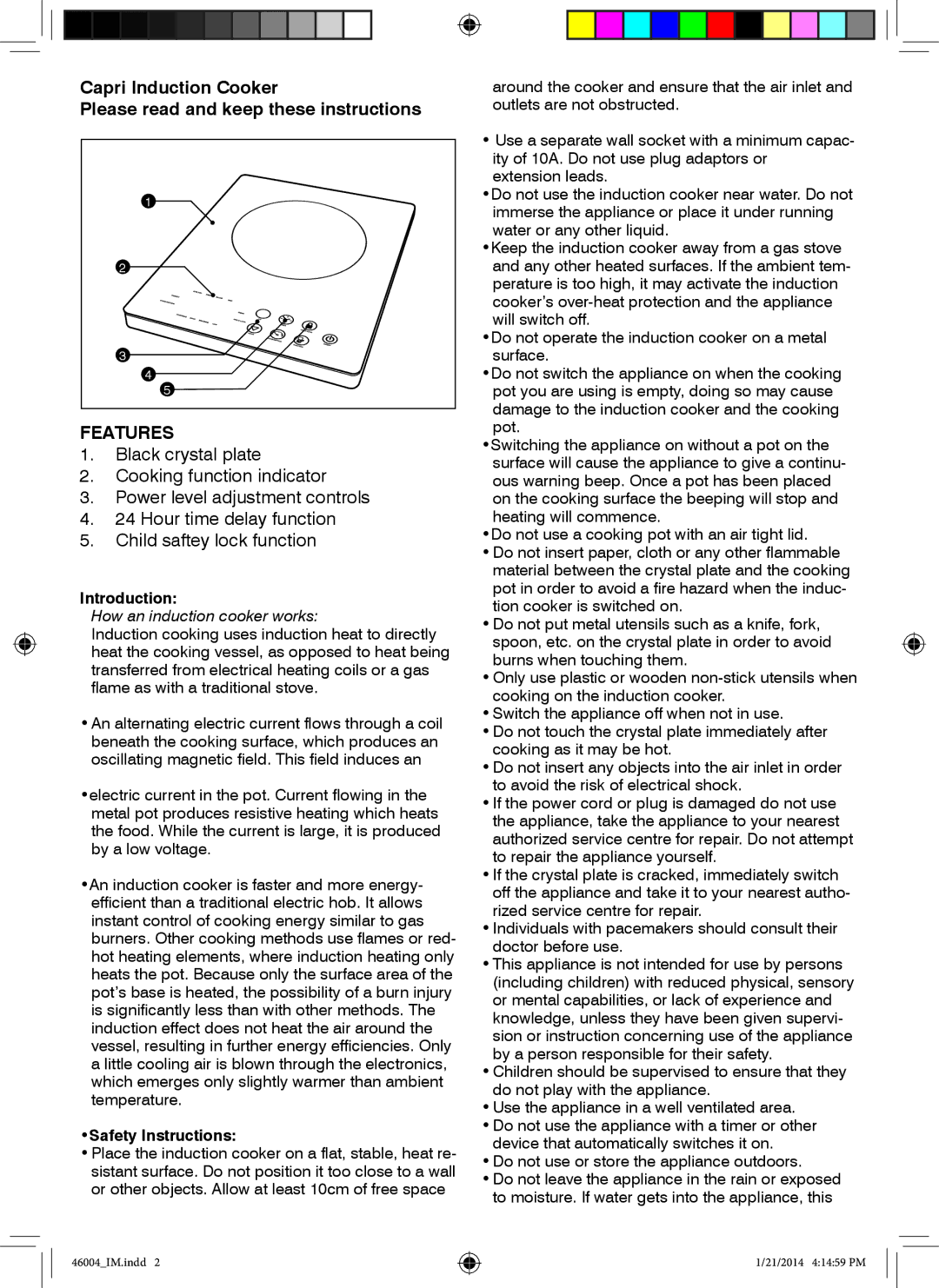 Mellerware 27240 manual Introduction, Safety Instructions 