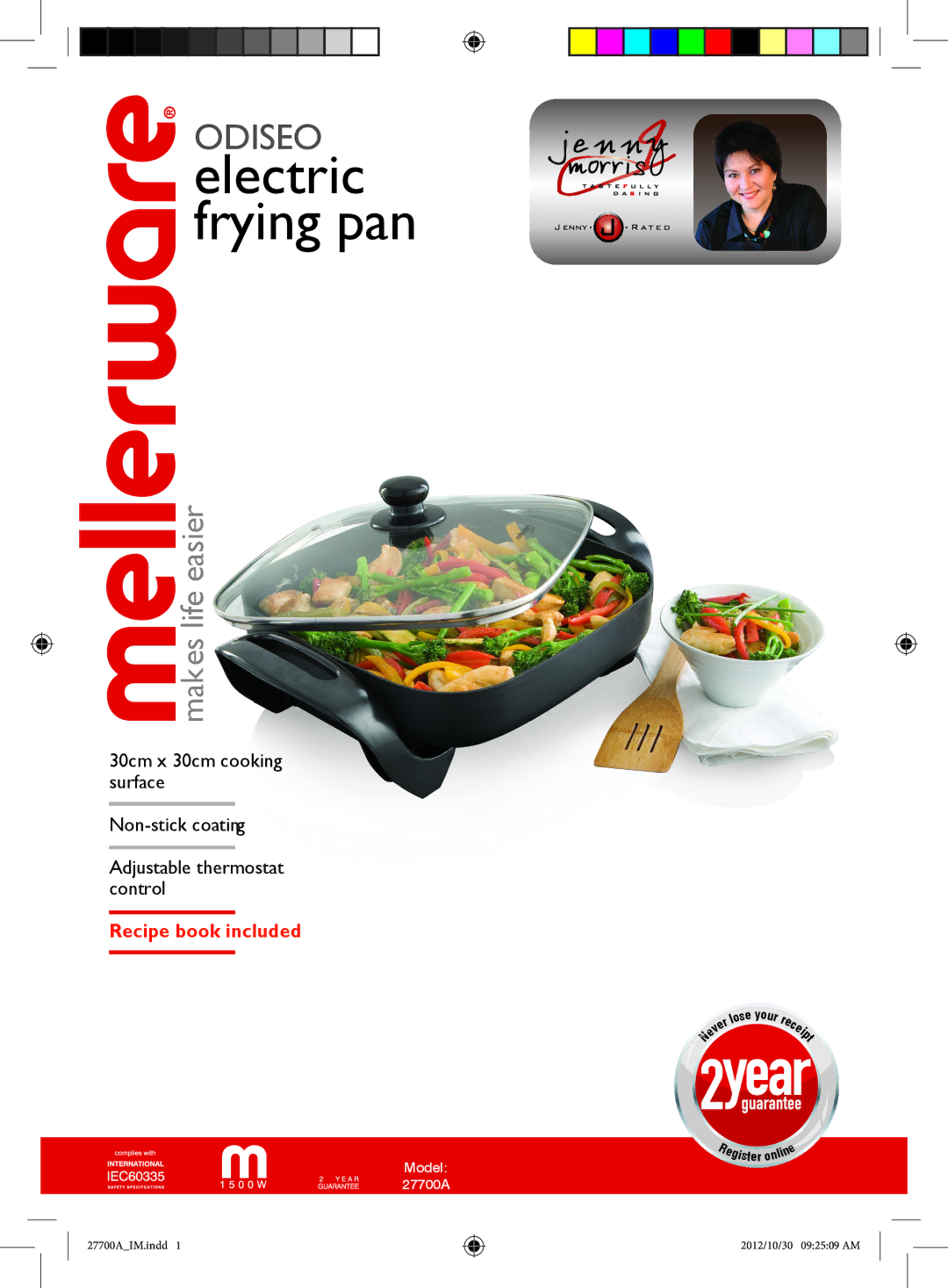 Mellerware 27700A manual Electric frying pan 