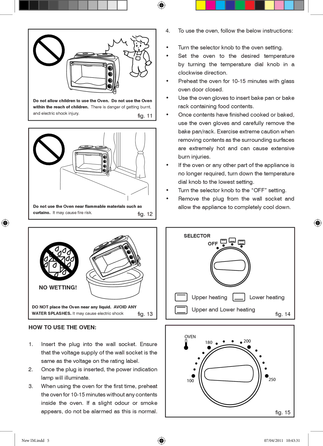 Mellerware 27800 specifications No Wetting, HOW to USE the Oven 