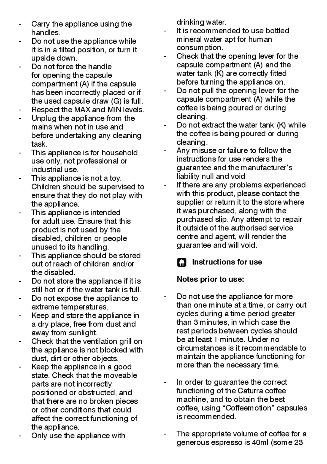 Mellerware 29777 specifications Instructions for use Notes prior to use 