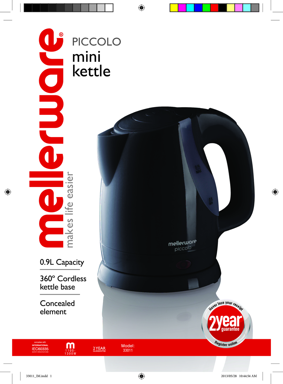 Mellerware 33011 manual Mini kettle, Rec ei p t 