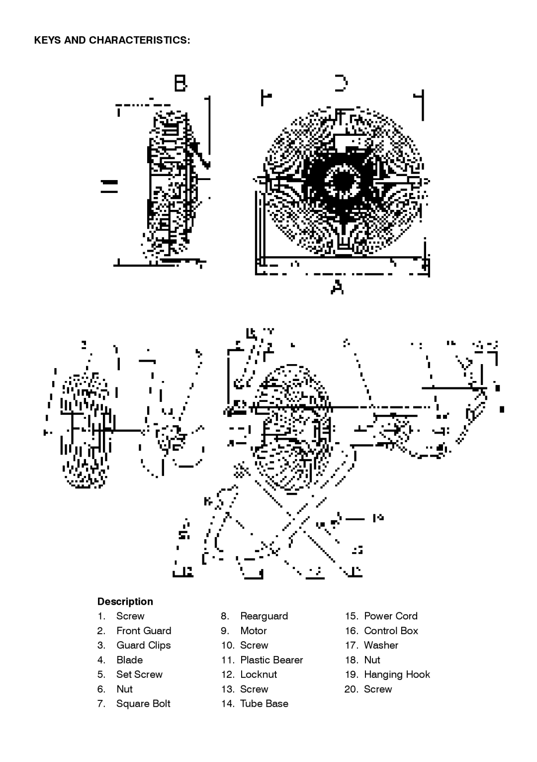 Mellerware 35950, 3 5 9 5 0 1 7 0 W specifications Keys and Characteristics, Description 