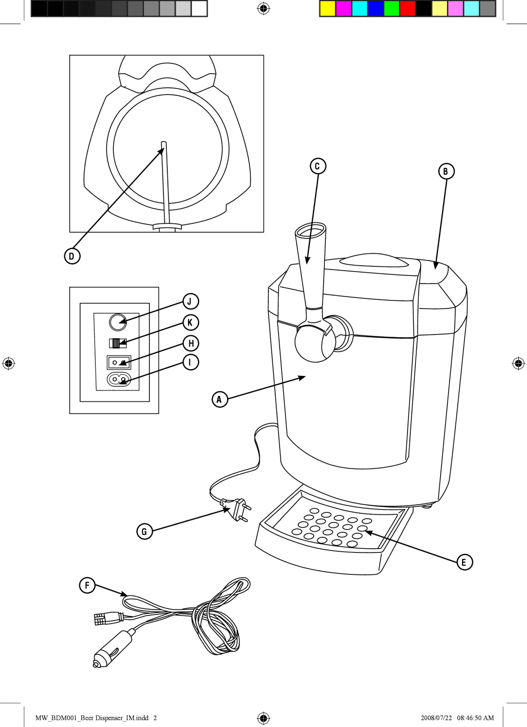 Mellerware manual MWBDM001Beer DispenserIM.indd 2008/07/22 084650 AM 