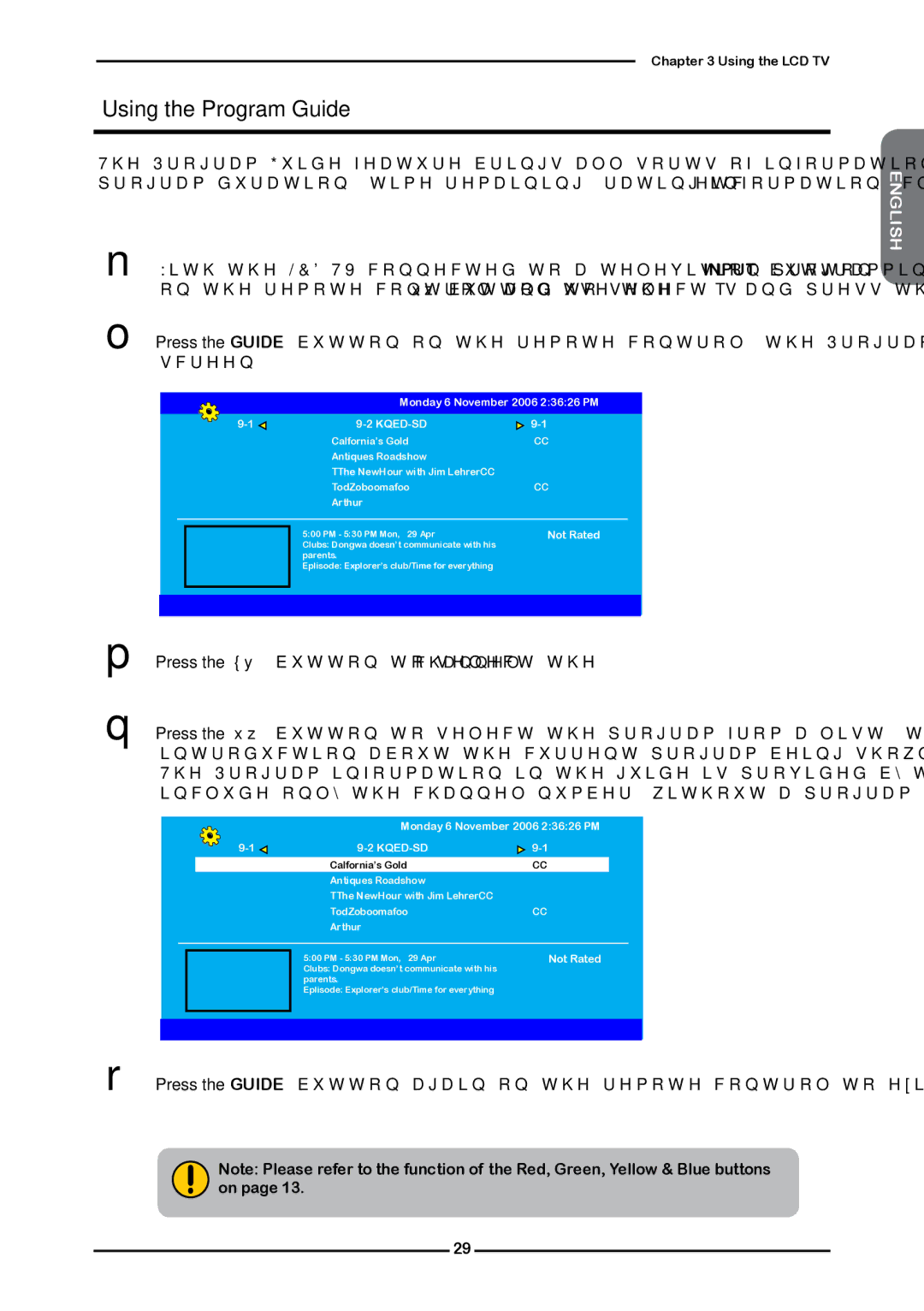 Memorex 1080p manual Using the Program Guide, -2 KQED-SD 